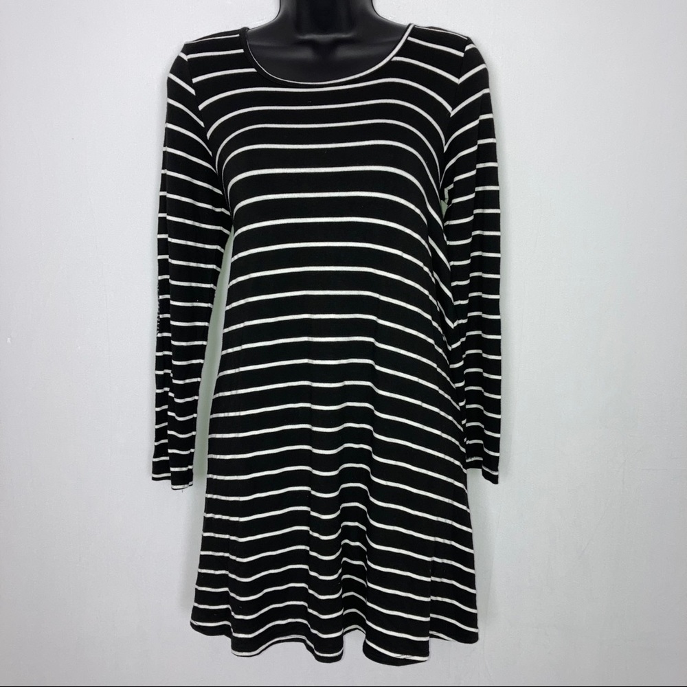 Anthropologie Puella Sz XS black dress elbow patch